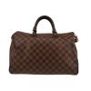 Louis Vuitton  Speedy 35 handbag  in ebene damier canvas  and brown leather - 360 thumbnail