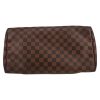 Louis Vuitton  Speedy 35 handbag  in ebene damier canvas  and brown leather - Detail D1 thumbnail
