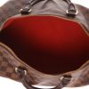 Louis Vuitton  Speedy 35 handbag  in ebene damier canvas  and brown leather - Detail D3 thumbnail