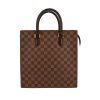 Sac à main Louis Vuitton  Sac Plat en toile damier ébène et cuir marron - 360 thumbnail