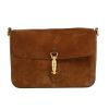Gucci   shoulder bag  in brown suede - 360 thumbnail