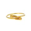 Hald-rigid Lalaounis Animal Head bracelet in yellow gold and ruby - 360 thumbnail