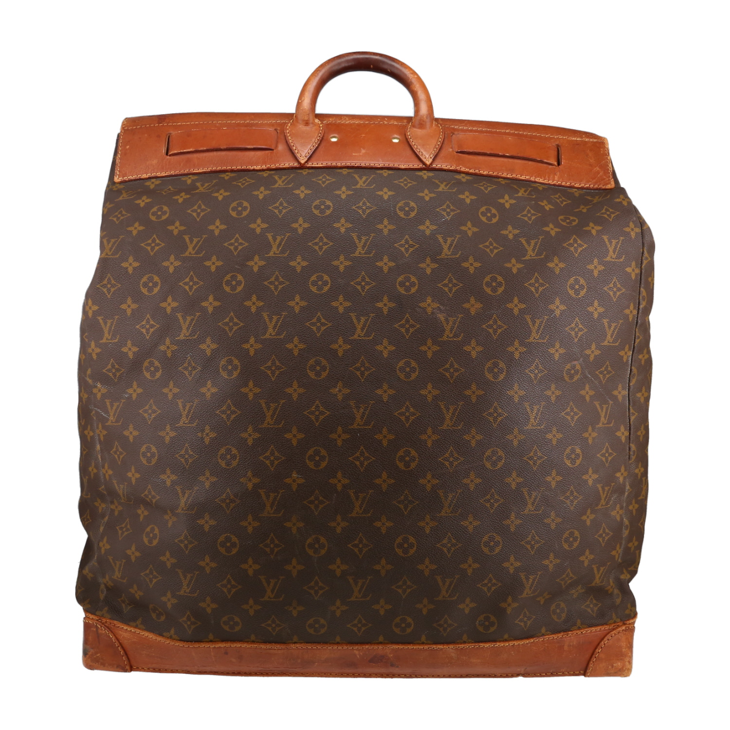 Louis Vuitton  Steamer Bag - Travel Bag travel bag  monogram canvas  and natural leather - Detail D5