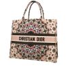 Dior  Book Tote shopping bag  in pink, khaki and beige canvas - 00pp thumbnail