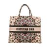 Dior  Book Tote shopping bag  in pink, khaki and beige canvas - 360 thumbnail