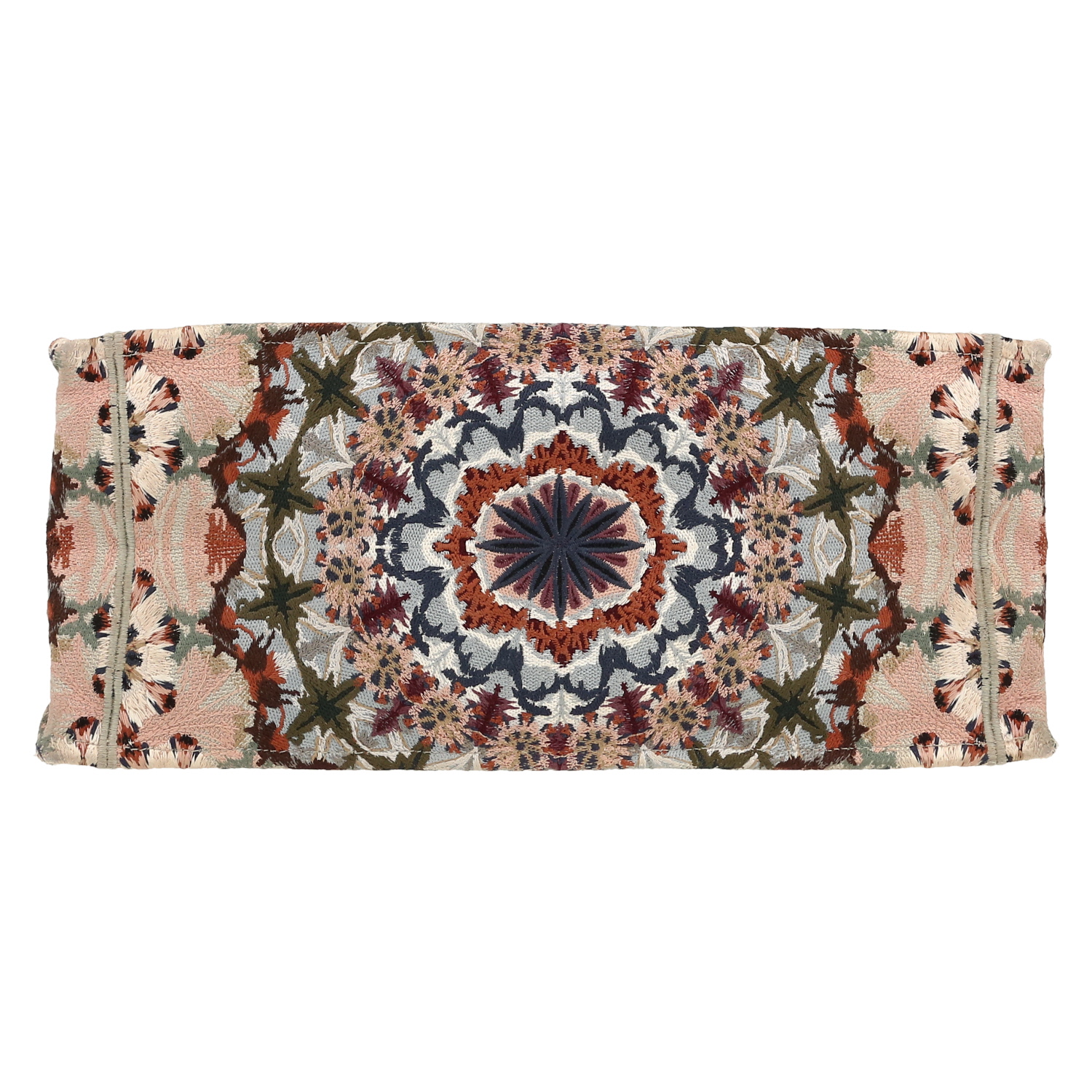 Bolso Cabás Dior  Book Tote en lona rosa caqui y beige - Detail D1