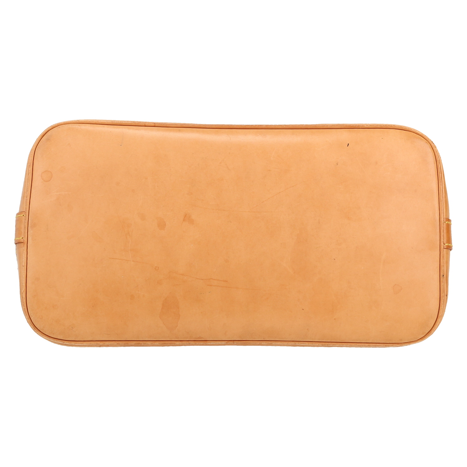 Borsa Louis Vuitton  Alma modello medio  in tela monogram marrone e pelle naturale - Detail D1