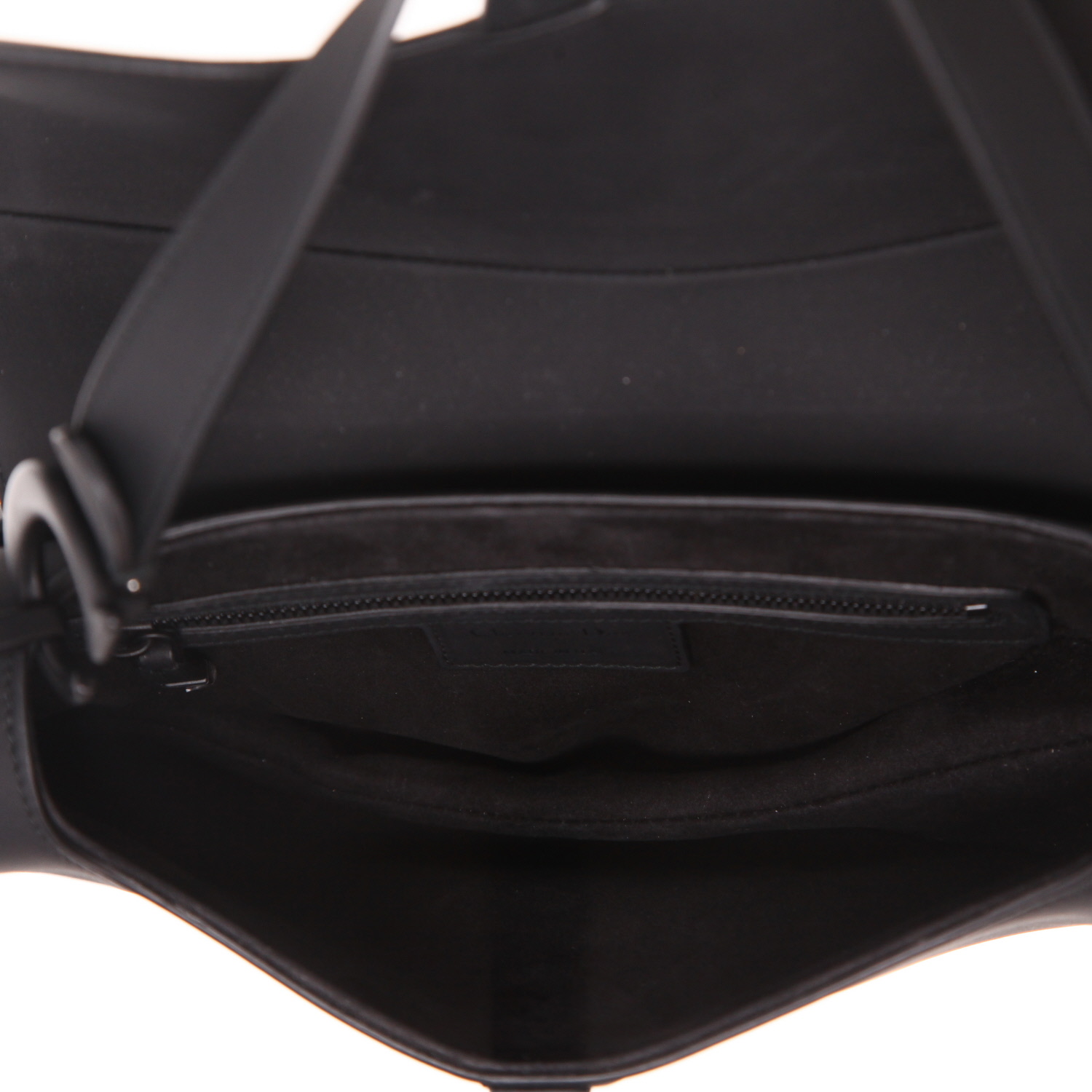 Dior  Saddle shoulder bag  in black leather - Detail D3