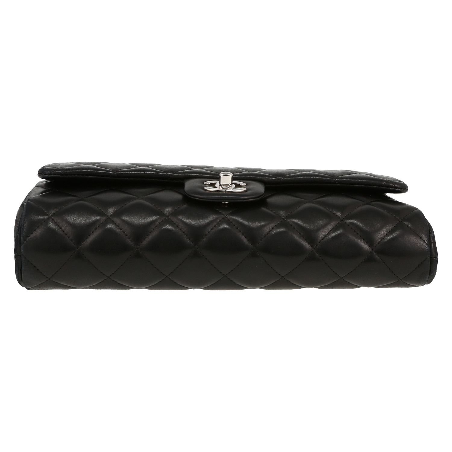 Chanel  Timeless handbag  in black quilted grained leather - Detail D1