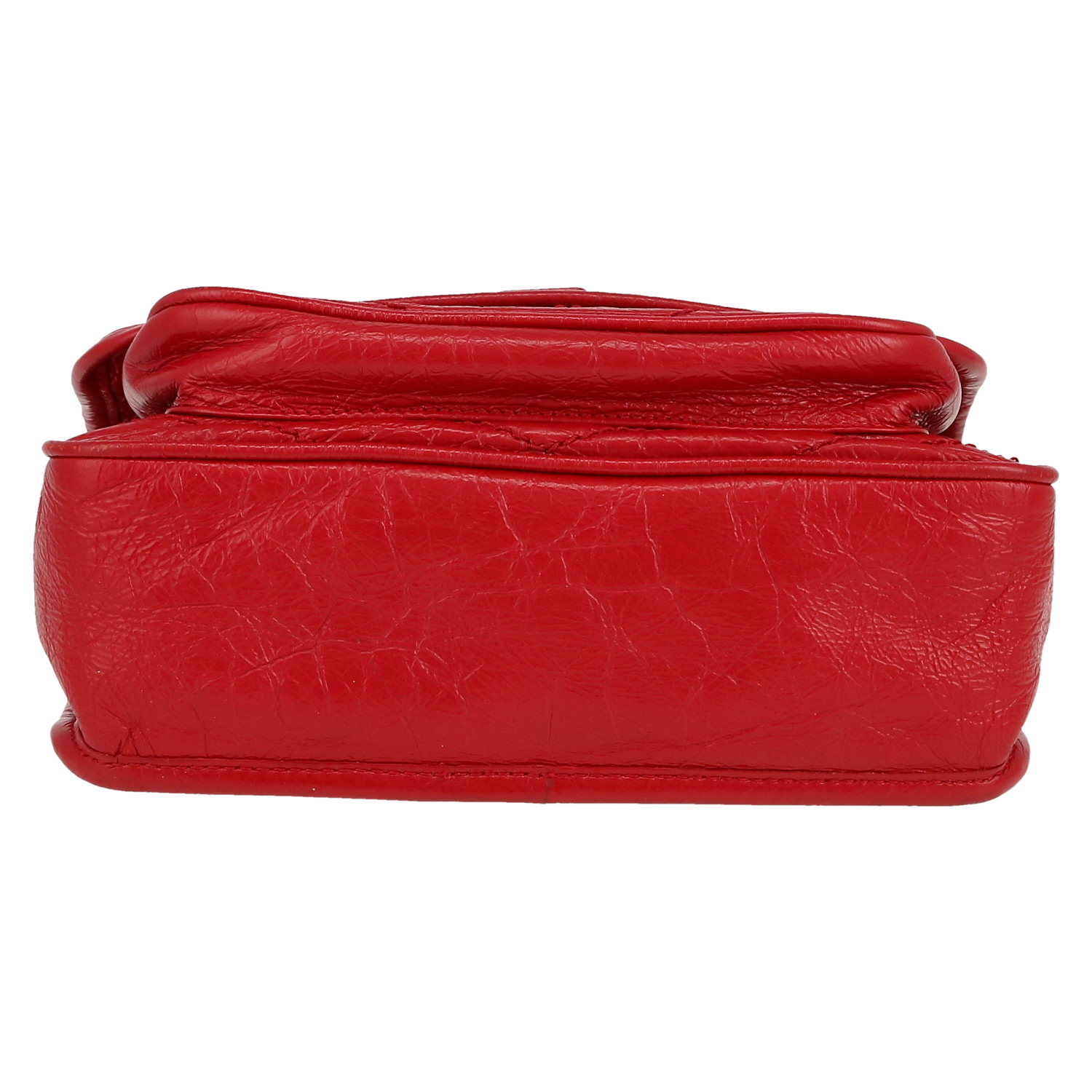Sac bandoulière Saint Laurent  Niki Baby en cuir matelassé chevrons rouge - Detail D1