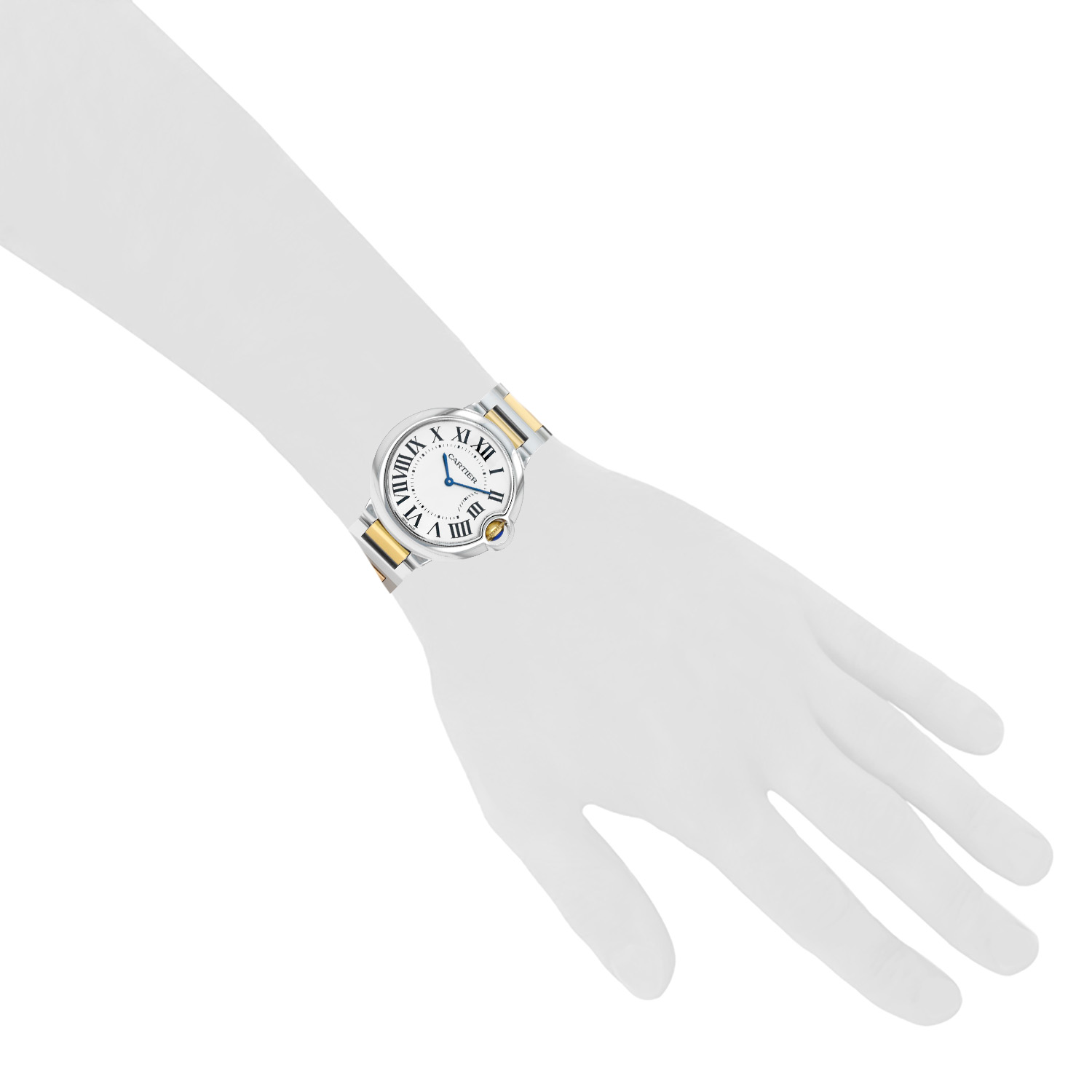 Montre Cartier Ballon Bleu De Cartier en or et acier Ref: Cartier - 3005  Vers 2010 - Detail D1