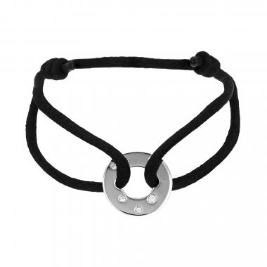 Bracelet Dinh Van Cible en or blanc et diamants