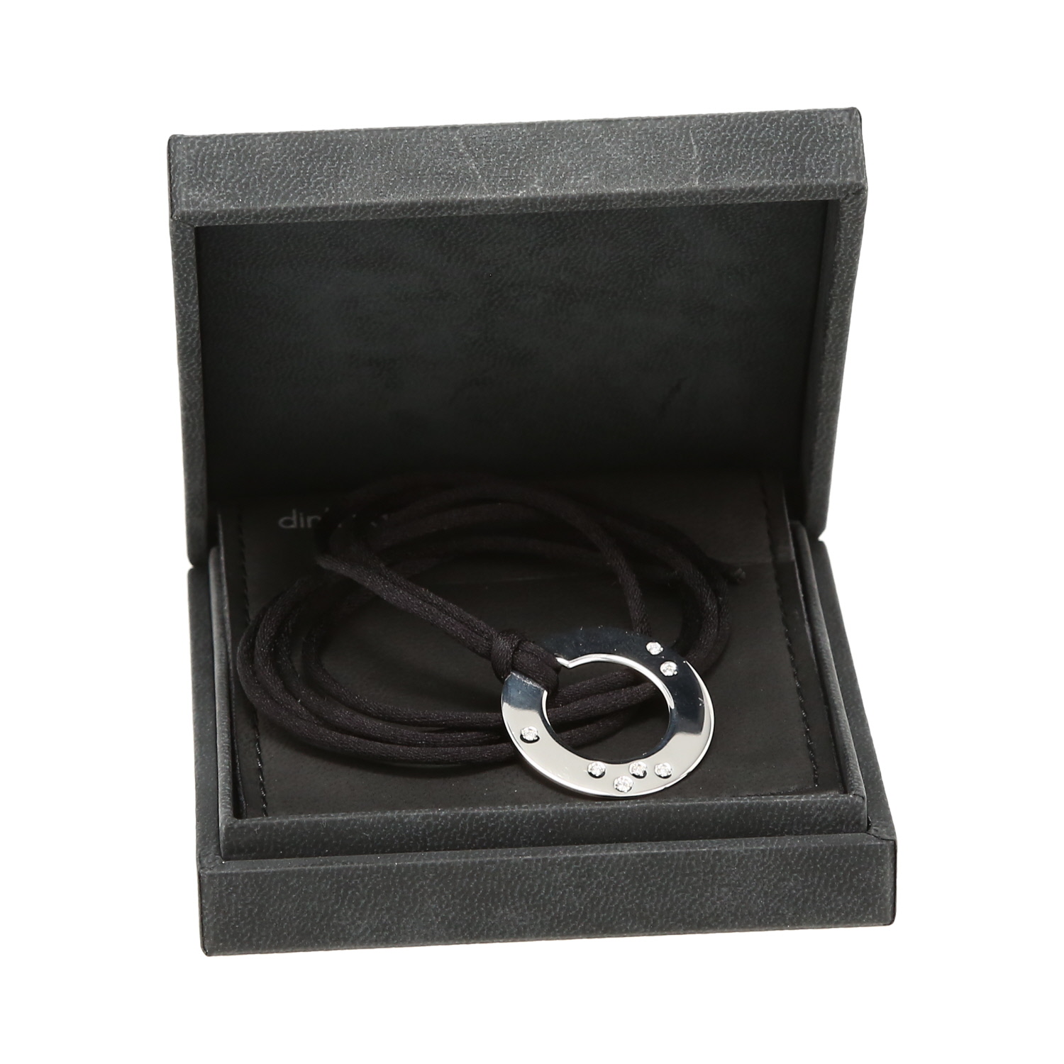 Dinh Van Cible large model pendant in white gold and diamonds - Detail D2