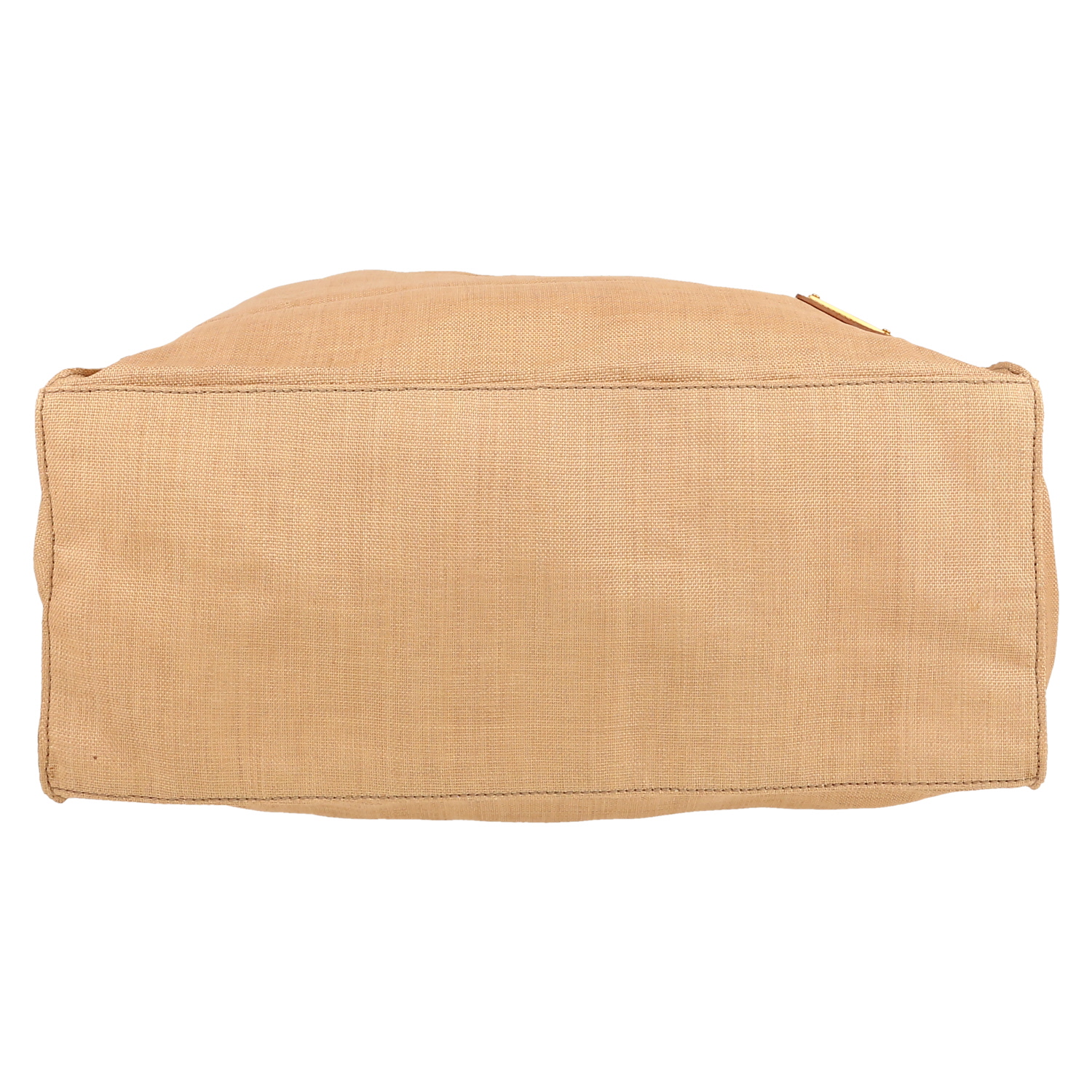 Prada   shopping bag  in beige canvas - Detail D1