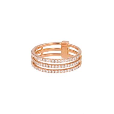 Bague Messika Gatsby en or rose et diamants