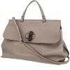 Gucci  Bamboo handbag  in grey grained leather  and bamboo - 00pp thumbnail