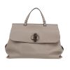 Gucci  Bamboo handbag  in grey grained leather  and bamboo - 360 thumbnail