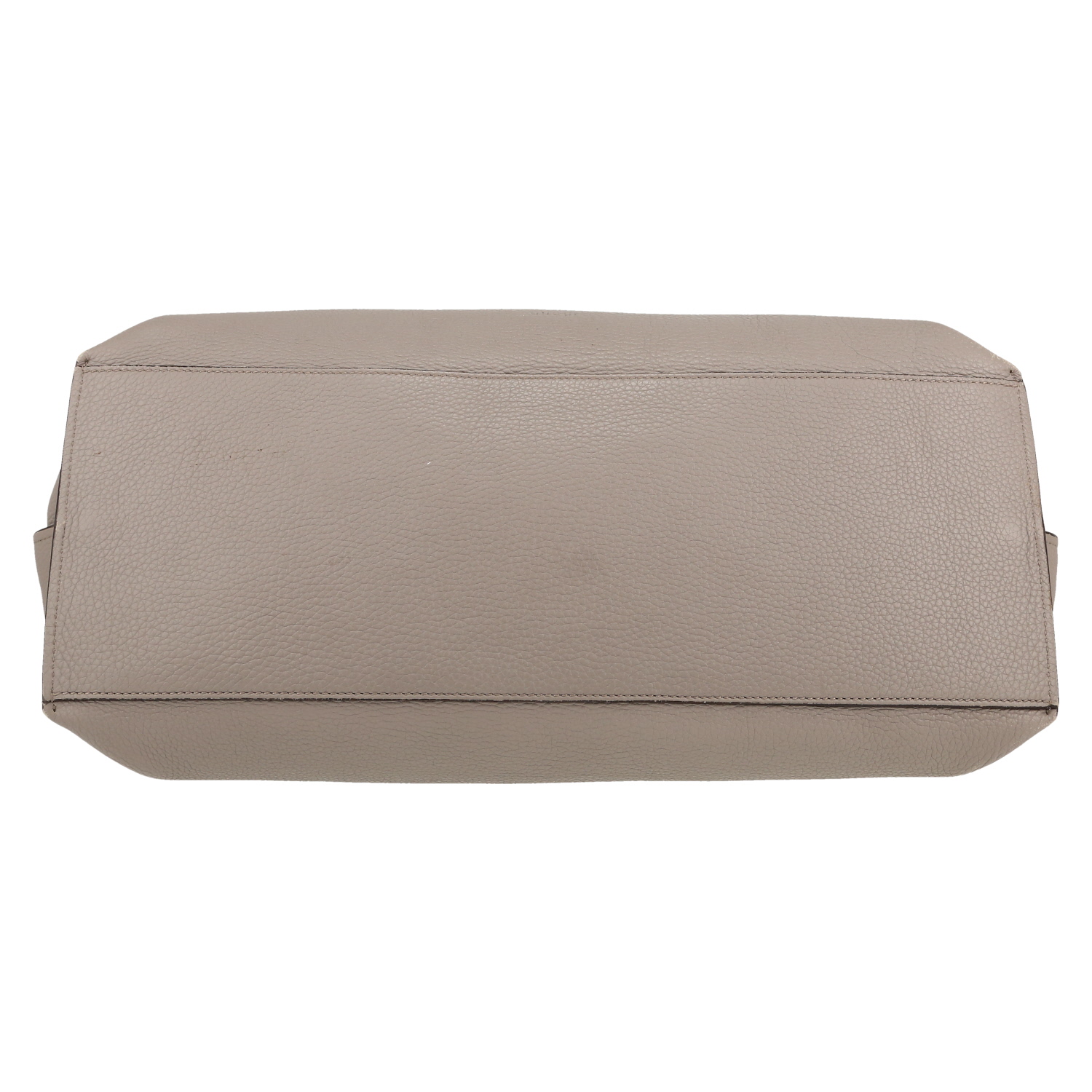 Gucci  Bamboo handbag  in grey grained leather  and bamboo - Detail D1