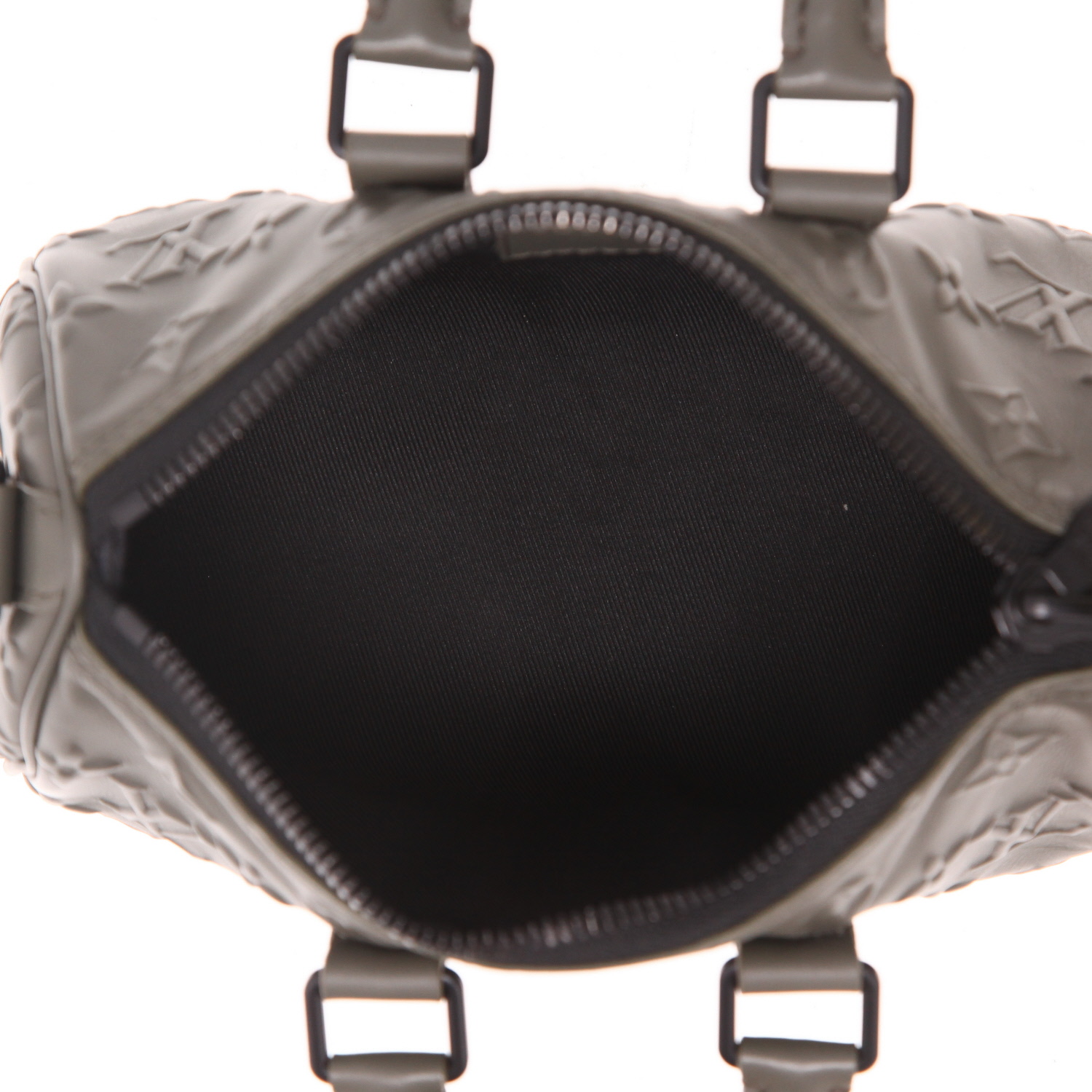 Borsa Louis Vuitton  Keepall XS in pelle monogram verde kaki - Detail D3