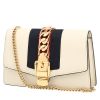 Gucci  Sylvie super mini  shoulder bag  in white leather - 00pp thumbnail