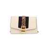Gucci  Sylvie super mini  shoulder bag  in white leather - 360 thumbnail