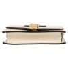 Gucci  Sylvie super mini  shoulder bag  in white leather - Detail D1 thumbnail