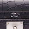 Hermès  Kelly Dépêches pouch  in navy blue alligator - Detail D2 thumbnail