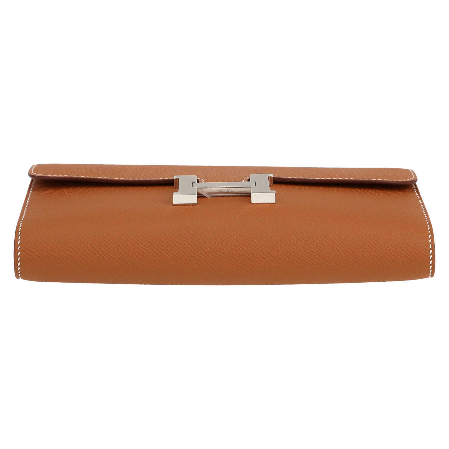 Borsa a tracolla Hermès  Constance Long To Go in pelle Epsom gold - Detail D1