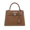 Hermès  Kelly 25 cm handbag  in etoupe Tadelakt leather - 360 thumbnail