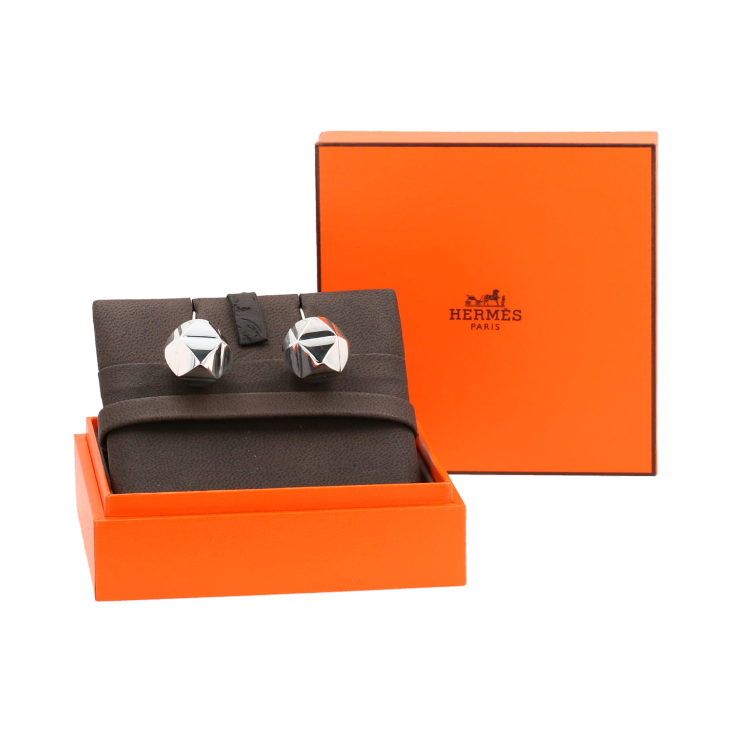 Hermès  earrings in silver - Detail D2