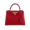 Hermès  Kelly 28 cm handbag  in Rubis Tadelakt leather - 360 thumbnail