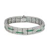 Vintage  bracelet in white gold, diamonds and emerald - 00pp thumbnail