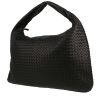Bottega Veneta  Veneta shopping bag  in black intrecciato leather - 00pp thumbnail