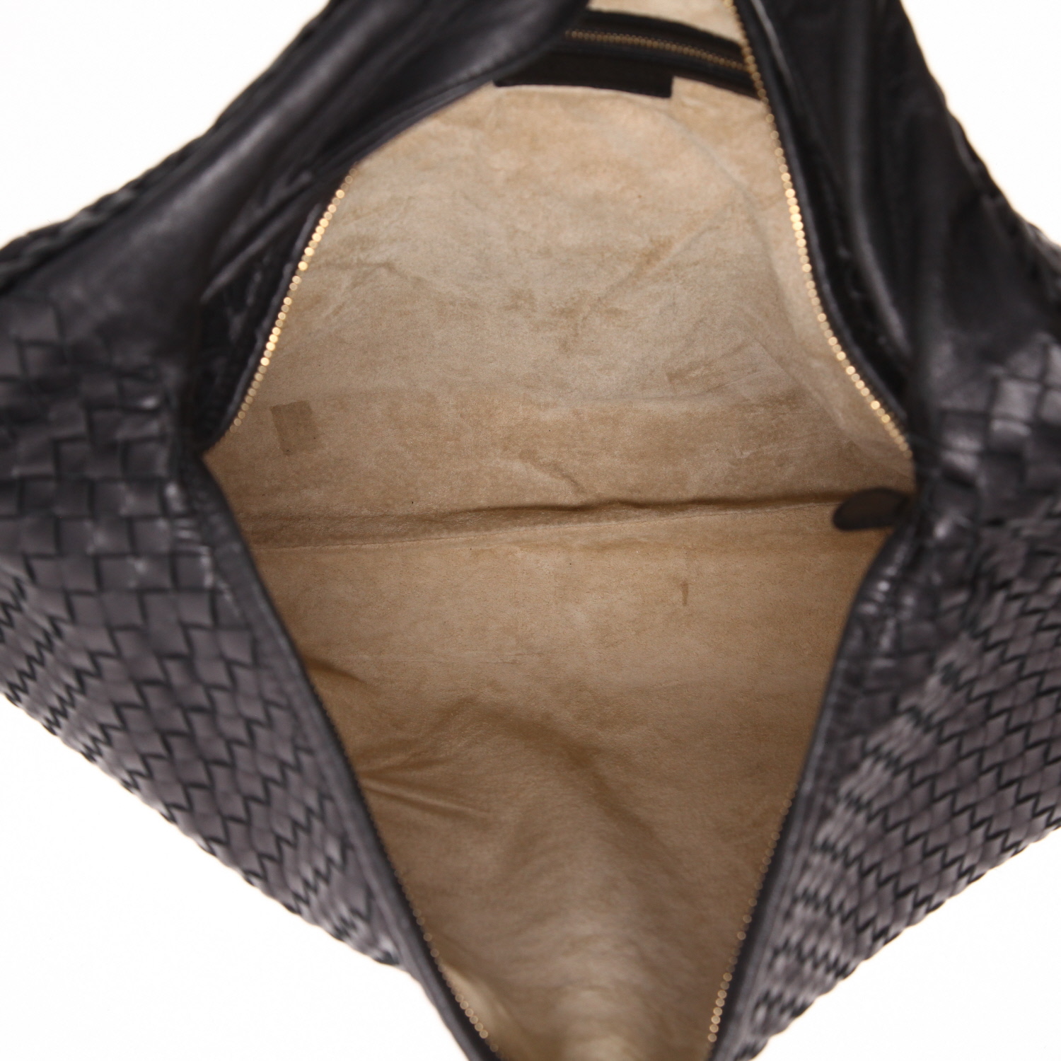 Sac cabas Bottega Veneta  Veneta en cuir intrecciato noir - Detail D3