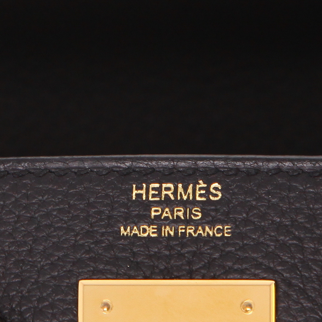 Borsa Hermès  Kelly 28 cm in pelle togo nera - Detail D2