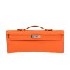 Pochette Hermès  Kelly Cut en cuir Swift orange - 360 thumbnail