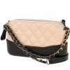 Chanel  Gabrielle Wallet on Chain shoulder bag  in beige and black quilted leather - 00pp thumbnail