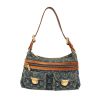 Borsa Louis Vuitton  Baggy in tela denim monogram blu e pelle naturale - 360 thumbnail