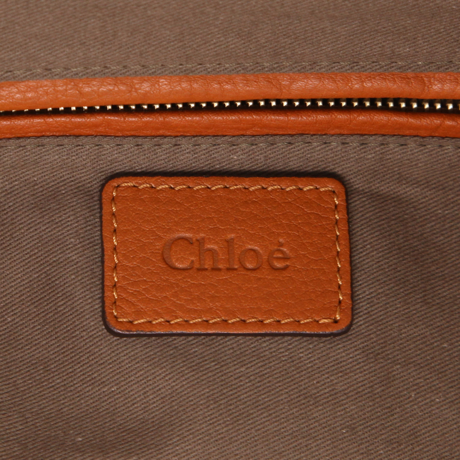 Chloé  Marcie handbag  in brown grained leather - Detail D2