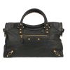 Balenciaga  City handbag  in black leather - 360 thumbnail