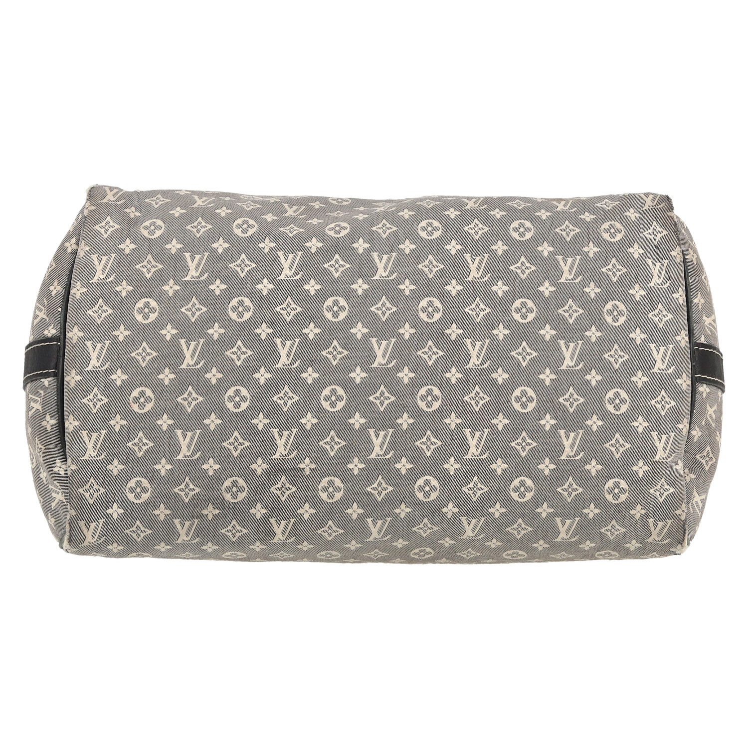 Louis Vuitton  Speedy 30 handbag  in grey monogram canvas Idylle  and navy blue leather - Detail D1