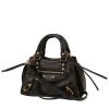 Balenciaga  City mini  shoulder bag  in black leather - 00pp thumbnail