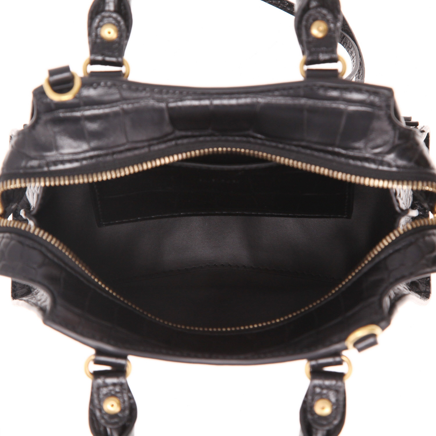 Bolso bandolera Balenciaga  City mini  en cuero negro - Detail D3