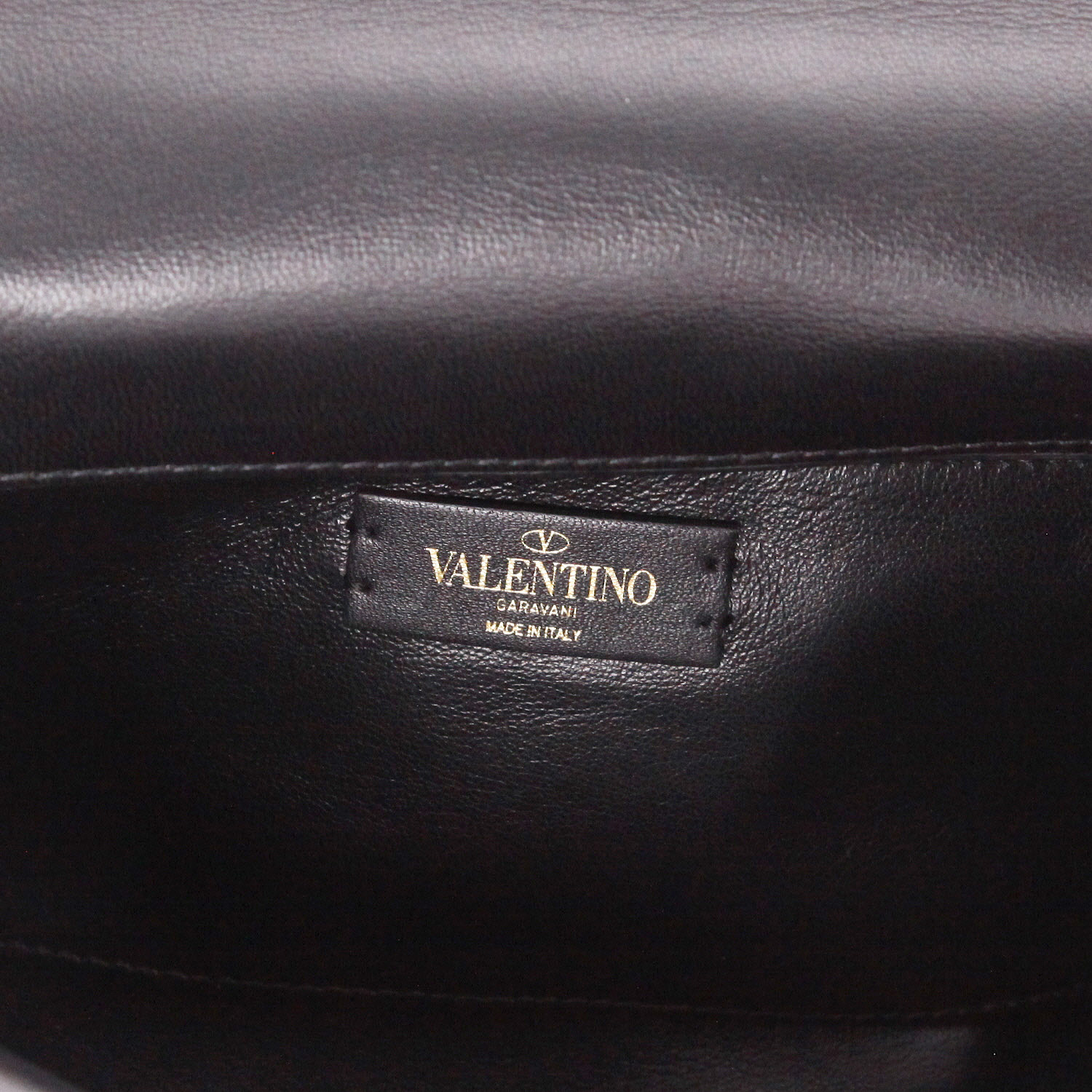Valentino Garavani  Rockstud large model  handbag  in black leather - Detail D2