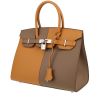 Bolso de mano Hermès  Birkin Casaque en cuero epsom beige Sésame y marrón etoupe - 00pp thumbnail