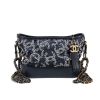 Chanel  Gabrielle  small model  shoulder bag  in navy blue quilted leather  and paillette - 360 thumbnail