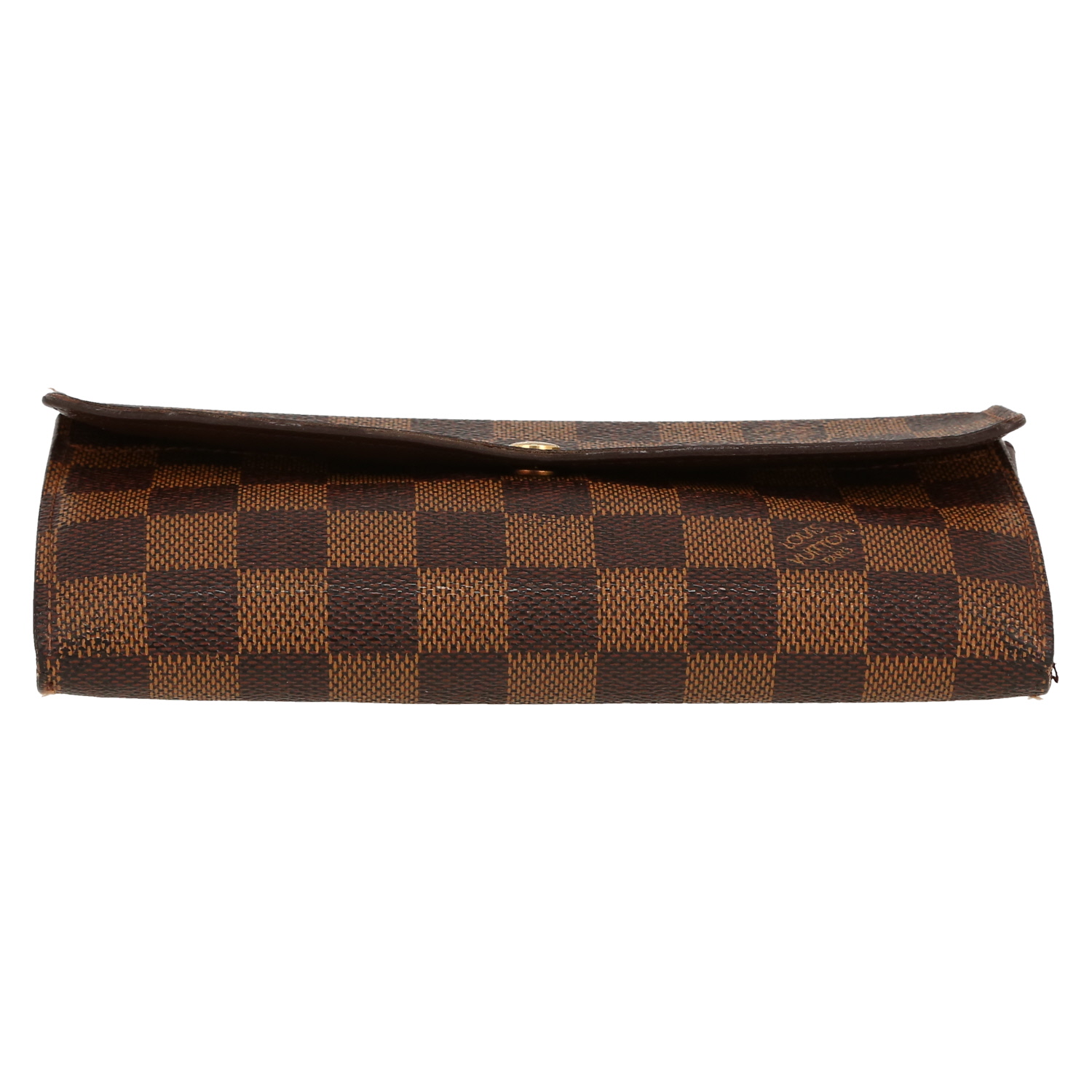 Billetera Louis Vuitton  Sarah en lona a cuadros ébano - Detail D1