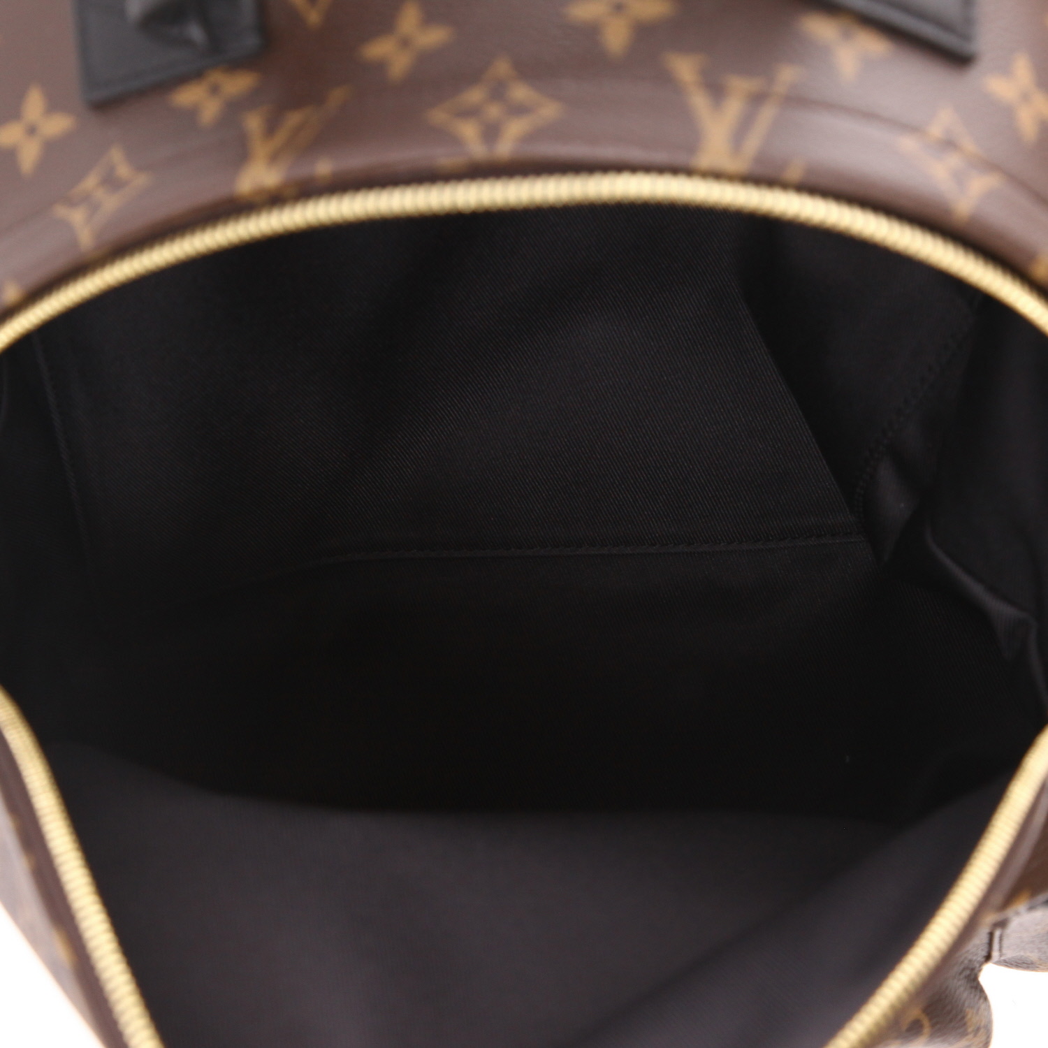 Zaino Louis Vuitton  Palm Springs in tela monogram marrone e pelle nera - Detail D3