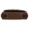 Louis Vuitton  Brooklyn shoulder bag  in ebene damier canvas  and brown leather - Detail D1 thumbnail