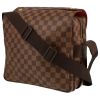 Louis Vuitton  Naviglio shoulder bag  in ebene damier canvas  and brown leather - 00pp thumbnail